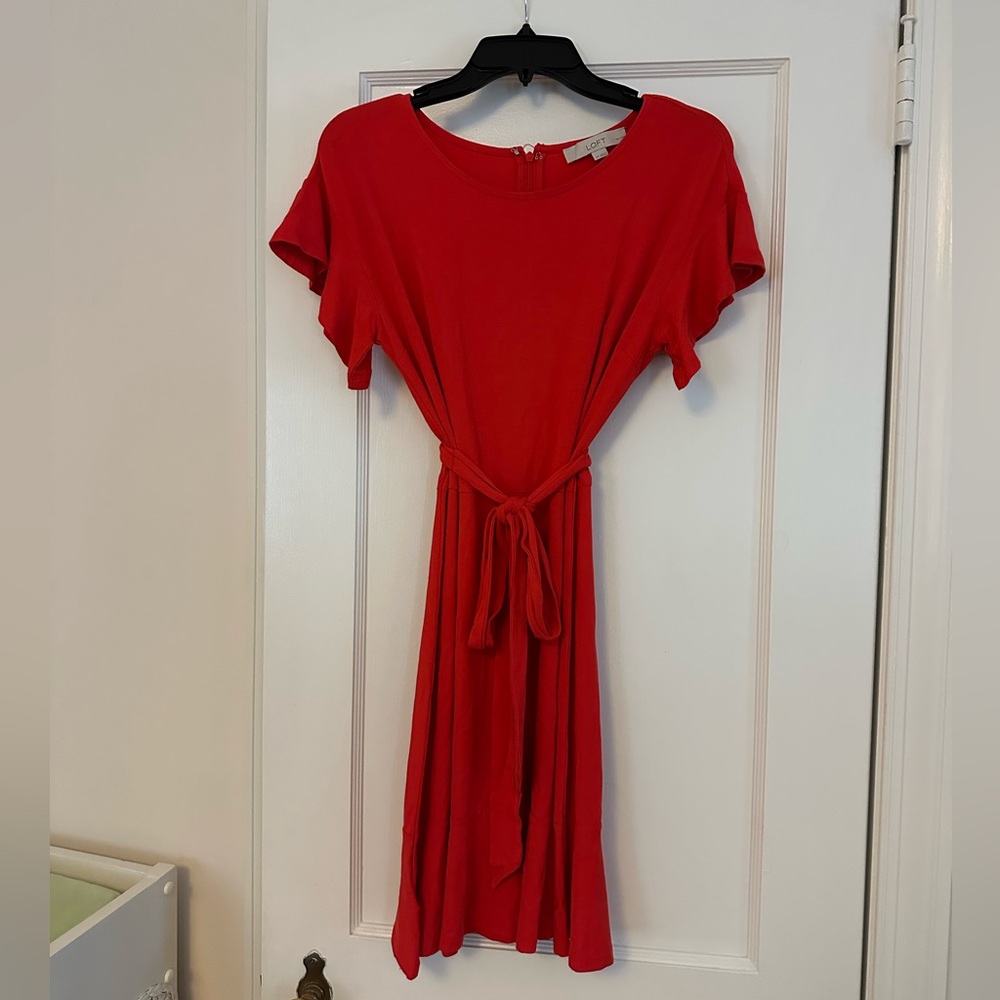 LOFT Vibrant Red Dress